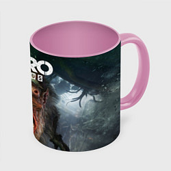 Кружка 3D Metro Exodus, цвет: 3D-белый + розовый