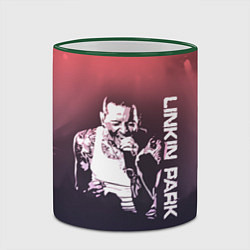 Кружка 3D Linkin Park Честер, цвет: 3D-зеленый кант — фото 2