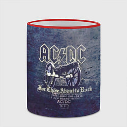 Кружка 3D ACDC пушка, цвет: 3D-красный кант — фото 2