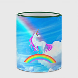 Кружка 3D Единорог, цвет: 3D-зеленый кант — фото 2