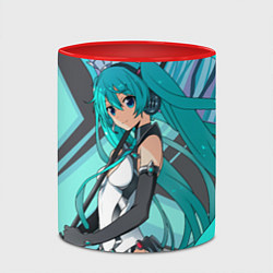 Кружка 3D Miku1, цвет: 3D-белый + красный — фото 2