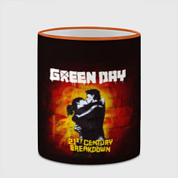 Кружка 3D Поцелуй Green Day, цвет: 3D-оранжевый кант — фото 2