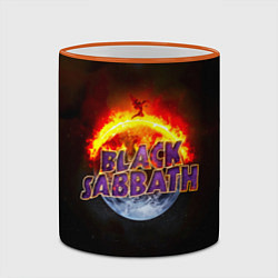 Кружка 3D Black Sabbath земля в огне, цвет: 3D-оранжевый кант — фото 2