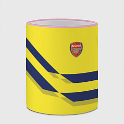 Кружка 3D Arsenal FC: Yellow style, цвет: 3D-розовый кант — фото 2