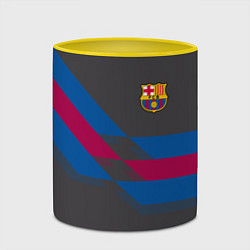 Кружка 3D Barcelona FC: Dark style, цвет: 3D-белый + желтый — фото 2