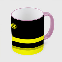 Кружка 3D BVB FC: Yellow style, цвет: 3D-розовый кант