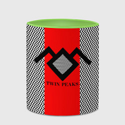 Кружка 3D Twin Peaks Mark, цвет: 3D-белый + светло-зеленый — фото 2