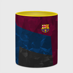 Кружка 3D FC Barcelona: Dark polygons, цвет: 3D-белый + желтый — фото 2