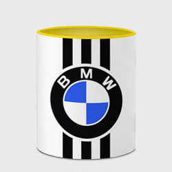 Кружка 3D BMW: Black Strips, цвет: 3D-белый + желтый — фото 2