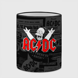 Кружка 3D AC DC - Homer Simpson, цвет: 3D-черный кант — фото 2