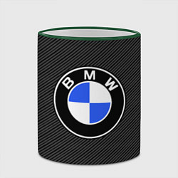 Кружка 3D BMW CARBON БМВ КАРБОН, цвет: 3D-зеленый кант — фото 2