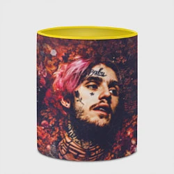 Кружка 3D Lil Peep: Cry baby, цвет: 3D-белый + желтый — фото 2