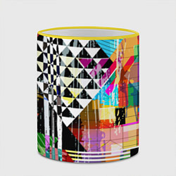 Кружка 3D RGB Geometry, цвет: 3D-желтый кант — фото 2