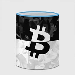 Кружка 3D Bitcoin: Poly Style, цвет: 3D-небесно-голубой кант — фото 2