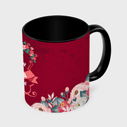 Кружка 3D Самая лучшая мама в мире, цвет: 3D-белый + черный