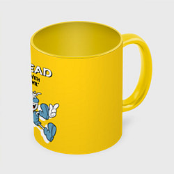 Кружка 3D Cuphead: Don't deal with the Devil, цвет: 3D-белый + желтый