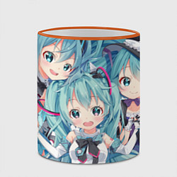 Кружка 3D Hatsune Miku, цвет: 3D-оранжевый кант — фото 2