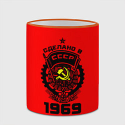 Кружка 3D Сделано в СССР 1969, цвет: 3D-оранжевый кант — фото 2