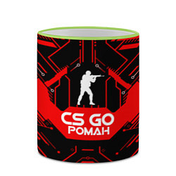 Кружка 3D CS:GO - Роман, цвет: 3D-светло-зеленый кант — фото 2