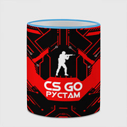 Кружка 3D CS:GO Рустам, цвет: 3D-небесно-голубой кант — фото 2