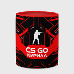 Кружка 3D CS:GO - Кирилл, цвет: 3D-белый + красный — фото 2