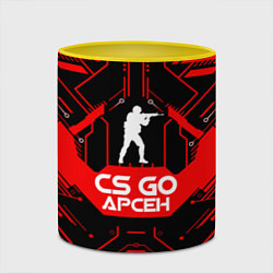 Кружка 3D CS:GO - Арсен, цвет: 3D-белый + желтый — фото 2