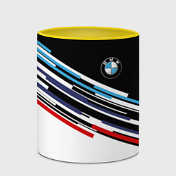 Кружка 3D BMW BRAND COLOR БМВ, цвет: 3D-белый + желтый — фото 2