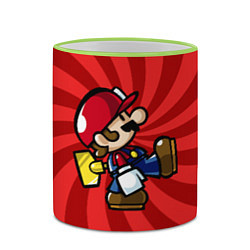 Кружка 3D Super Mario: Red Illusion, цвет: 3D-светло-зеленый кант — фото 2