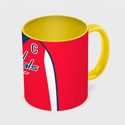 Кружка 3D Washington Capitals: Ovechkin Red, цвет: 3D-белый + желтый