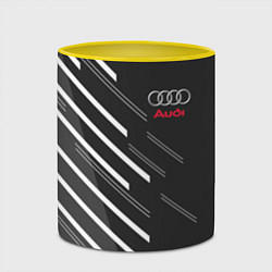 Кружка 3D Audi: White Rays, цвет: 3D-белый + желтый — фото 2