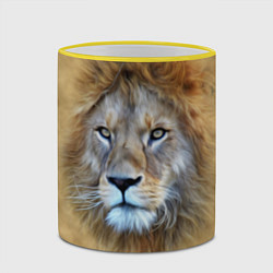Кружка 3D Песчаный лев, цвет: 3D-желтый кант — фото 2
