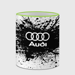 Кружка 3D Audi: Black Spray, цвет: 3D-светло-зеленый кант — фото 2