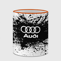 Кружка 3D Audi: Black Spray, цвет: 3D-оранжевый кант — фото 2