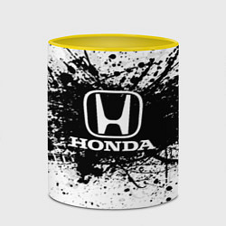 Кружка 3D Honda: Black Spray, цвет: 3D-белый + желтый — фото 2