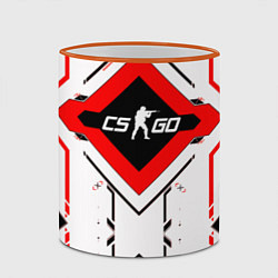 Кружка 3D CS:GO Techno Cyrex, цвет: 3D-оранжевый кант — фото 2