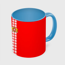 Кружка 3D Грузия, цвет: 3D-белый + небесно-голубой