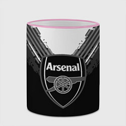 Кружка 3D FC Arsenal: Black Style, цвет: 3D-розовый кант — фото 2