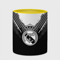 Кружка 3D FC Real Madrid: Black Style, цвет: 3D-белый + желтый — фото 2
