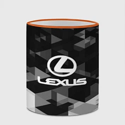 Кружка 3D Lexus sport geometry, цвет: 3D-оранжевый кант — фото 2