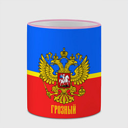 Кружка 3D Грозный: Россия, цвет: 3D-розовый кант — фото 2