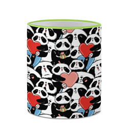 Кружка 3D Funny Pandas, цвет: 3D-светло-зеленый кант — фото 2