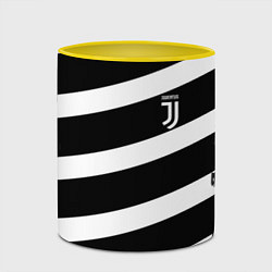 Кружка 3D Juve: B&W Lines, цвет: 3D-белый + желтый — фото 2