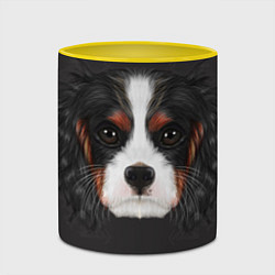 Кружка 3D Cavalier King Charles, цвет: 3D-белый + желтый — фото 2