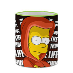 Кружка 3D Bart: Thug Life, цвет: 3D-светло-зеленый кант — фото 2