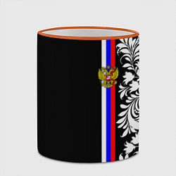 Кружка 3D Россия: цветочная коллекция, цвет: 3D-оранжевый кант — фото 2