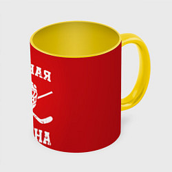 Кружка 3D Красная машина, цвет: 3D-белый + желтый