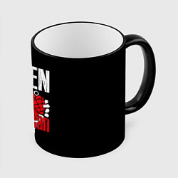 Кружка 3D Green Day: American Idiot, цвет: 3D-черный кант