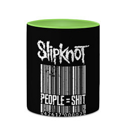 Кружка 3D Slipknot: People Shit, цвет: 3D-белый + светло-зеленый — фото 2