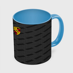 Кружка 3D Porsche: Grey Sport, цвет: 3D-белый + небесно-голубой