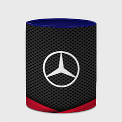 Кружка 3D Mercedes Benz: Grey Carbon, цвет: 3D-белый + синий — фото 2
